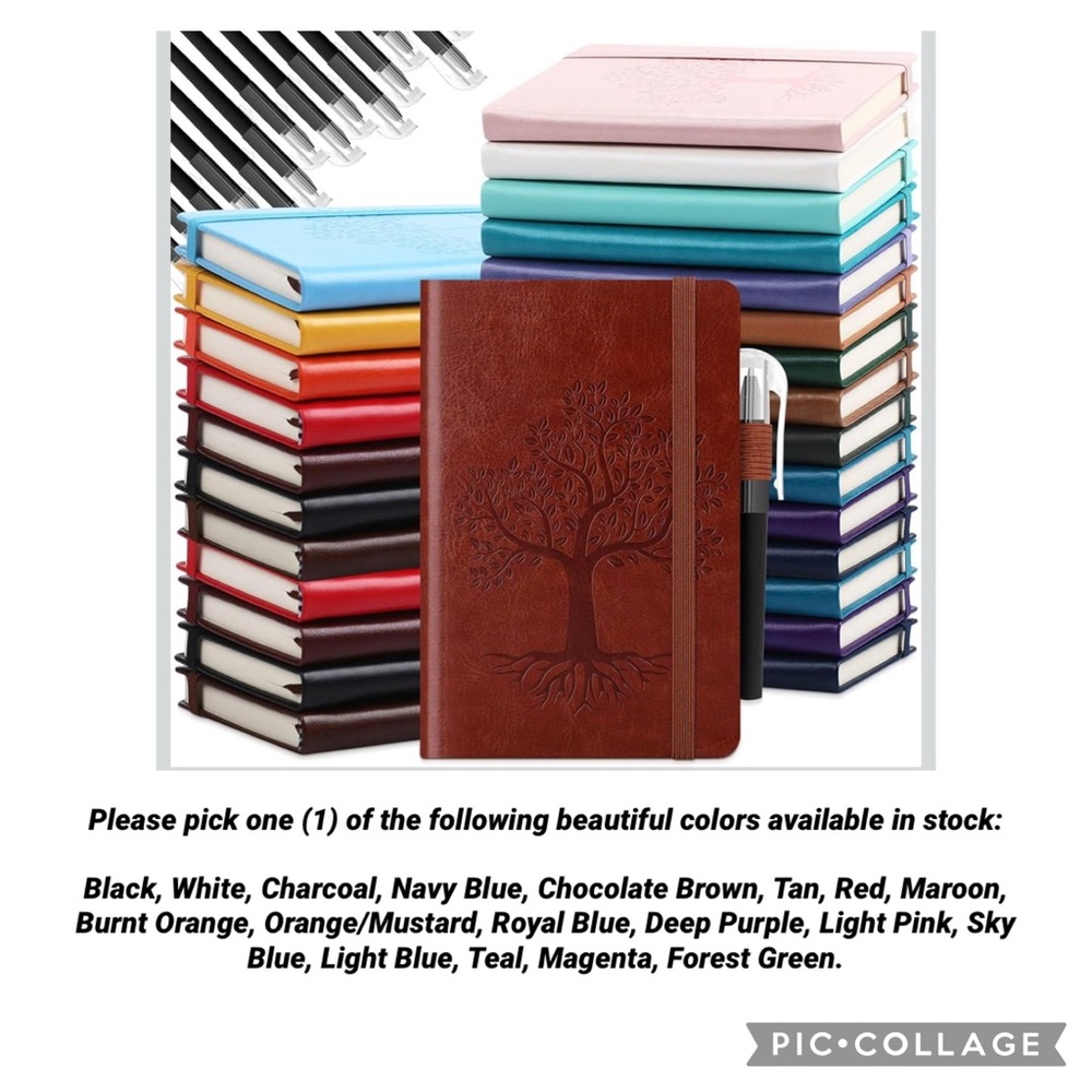 Tree of Life Leather Bound Journal Notebook - Pick One Color - Picture 1 of 9